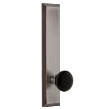 Fifth Avenue Solid Brass Tall Plate Passage Door Knob Set with Coventry Knob and 2-3/4" Backset