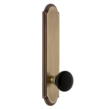 Arc Solid Brass Rose Single Tall Plate Dummy Door Knob with Coventry Knob