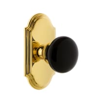 Arc Solid Brass Rose Dummy Door Knob Set with Coventry Knob