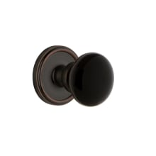 Georgetown Solid Brass Rose Dummy Door Knob Set with Coventry Knob