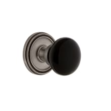 Soleil Solid Brass Rose Dummy Door Knob Set with Coventry Knob