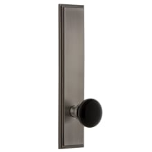 Carre Solid Brass Tall Plate Dummy Door Knob Set with Coventry Knob