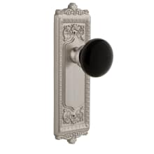 Windsor Solid Brass Rose Privacy Door Knob Set with Coventry Knob and 2-3/8" Backset