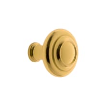 Circulaire 1-3/8” Solid Brass Stepped Mushroom Round Cabinet Knob