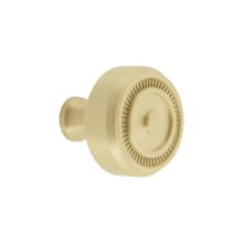 Soleil 1-3/8” Solid Brass Ridged Mushroom Disc Cabinet Knob