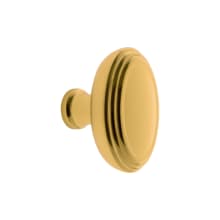 Anneau 1-3/4" Solid Brass Classic Flat Oval Cabinet Knob