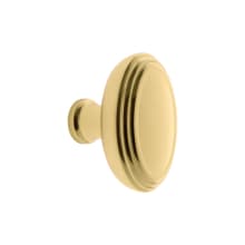 Anneau 1-3/4" Solid Brass Classic Flat Oval Cabinet Knob