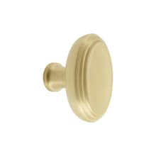 Anneau 1-3/4" Solid Brass Classic Flat Oval Cabinet Knob