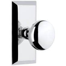 Fifth Avenue Solid Brass Privacy Door Knob Set with Fifth Avenue Short Trim from the Concealed Screw Collection - 2-3/8" Backset