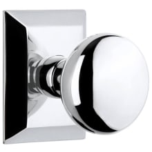 Fifth Avenue Solid Brass Privacy Door Knob Set with Fifth Avenue Square Trim from the Concealed Screw Collection - 2-3/4" Backset