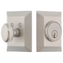 Fifth Avenue Square Single Cylinder Solid Brass Deadbolt with 2-3/8" Backset