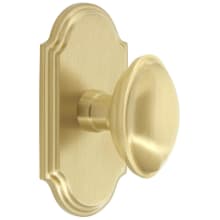 Eden Prairie Solid Brass Privacy Door Knob Set with Arc Short Trim from the Concealed Screw Collection - 2-3/4" Backset