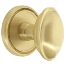 Eden Prairie Solid Brass Privacy Door Knob Set with Soleil Trim from the Concealed Screw Collection - 2-3/8" Backset