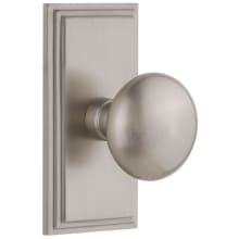 Fifth Avenue Solid Brass Passage Door Knob Set with Carre Short Trim from the Concealed Screw Collection - 2-3/4" Backset