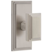 Carre Solid Brass Privacy Door Knob Set with Carre Short Trim from the Concealed Screw Collection - 2-3/8" Backset