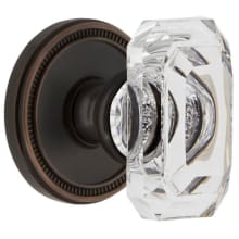 Baguette Crystal Solid Brass Passage Door Knob Set with Soleil Trim from the Concealed Screw Collection - 2-3/4" Backset