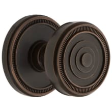 Soleil Solid Brass Privacy Door Knob Set with Soleil Trim from the Concealed Screw Collection - 2-3/4" Backset