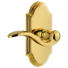 Arc Solid Brass Left Handed Non-Turning Two-Sided Dummy Set with Bellagio Lever