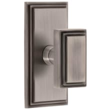 Carre Solid Brass Non-Turning Two-Sided Dummy Door Knob Set with Carre Short Trim from the Concealed Screw Collection