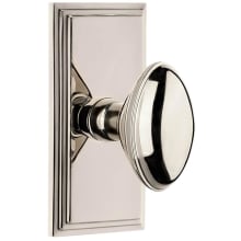 Eden Prairie Solid Brass Non-Turning Two-Sided Dummy Door Knob Set with Carre Short Trim from the Concealed Screw Collection