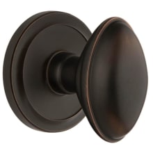 Eden Prairie Solid Brass Non-Turning Two-Sided Dummy Door Knob Set with Circulaire Trim from the Concealed Screw Collection