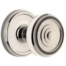 Soleil Solid Brass Non-Turning Two-Sided Dummy Door Knob Set with Georgetown Trim from the Concealed Screw Collection