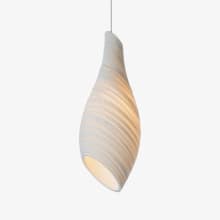 Nest Single Light 9" Wide Mini Pendant with Handcrafted Recycled Corrugated Cardboard Shade