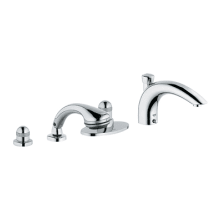 Double Handle Roman Tub Trim with Metal Knob Handles from and Handshower from the Europlus II Series