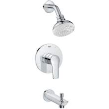 Eurosmart Tub and Shower Trim Package with 1.75 GPM Multi Function Shower Head with EcoJoy, DreamSpray, SpeedClean, and SilkMove Technologies