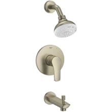 Eurosmart Tub and Shower Trim Package with 1.75 GPM Multi Function Shower Head with EcoJoy, DreamSpray, SpeedClean, and SilkMove Technologies