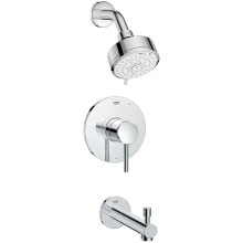 Concetto Tub and Shower Trim Package with 1.75 GPM Multi Function Shower Head with EcoJoy, DreamSpray, SpeedClean, and SilkMove Technologies