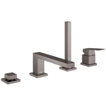 Eurocube Deck Mounted Roman Tub Filler with Built-In Diverter - Includes Hand Shower