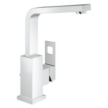 Eurocube 1.2 GPM Single Hole Bathroom Faucet with EcoJoy, SilkMove, StarLight, and QuickFix Technologies - Includes Pop-Up Drain Assembly