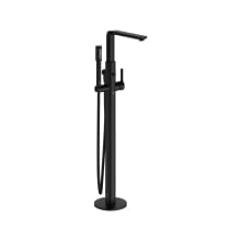 Lineare Floor Mounted Tub Filler with Built-In Diverter - Includes Hand Shower