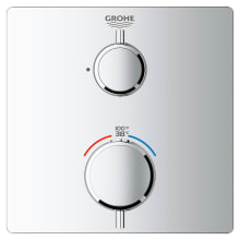 Grohtherm Thermostatic Valve Trim Only with Dual Lever Handles and Volume Control - Less Rough In
