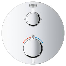 Grohtherm Thermostatic Valve Trim Only with Dual Lever Handles and Volume Control - Less Rough In