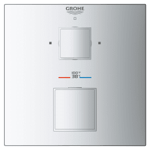 Grohtherm Dual Function Thermostatic Valve Trim Only with Double Knob Handles, Integrated Diverter, and Volume Control - Less Rough In