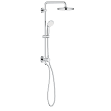 Retro-Fit 1.75 GPM Shower System with Single Function Rain Shower Head, Slide Bar, Hand Shower and 17-3/4" Swivel Shower Arm