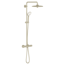 Euphoria Thermostatic Shower System with Shower Head, Hand Shower, Slide Bar, Shower Arm, and Hose