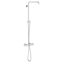 Euphoria Thermostatic Shower System with Slide Bar, Shower Arm, Hose and Valve Trim - Less Hand Shower and Shower Head