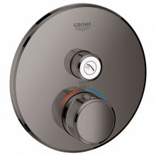 Grohtherm Single Function Thermostatic Valve Trim Only with Double Knob Handles and Volume Control - Less Rough In