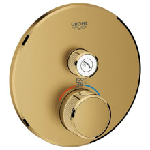 Grohtherm Single Function Thermostatic Valve Trim Only with Double Knob Handles and Volume Control - Less Rough In