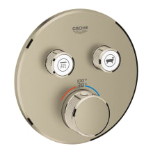 Grohtherm Dual Function Thermostatic Valve Trim Only with Triple Knob Handles and Volume Control - Less Rough In