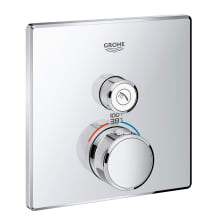 Grohtherm Thermostatic Valve Trim Only with Dual Knob / Push Button Handles and Volume Control - Less Rough In