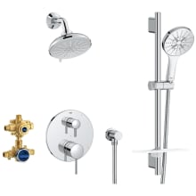 Timeless Pressure Balanced Shower System with Shower Head, Hand Shower, Slide Bar, Shower Arm, Hose, and Valve Trim