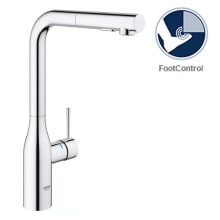 Essence Pull-Out Kitchen Faucet and Foot Control Adapter Kit Combo with 2-Function Locking Sprayer