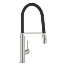 Pre-Rinse Spray Kitchen Faucet with Locking Push Button Control