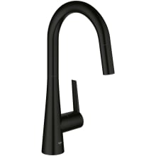 Zedra 1.75 GPM Single Hole Pull Down Kitchen Faucet with SilkMove Technology