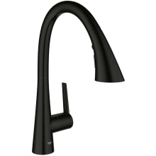 Zedra 1.75 GPM Single Hole Pull Down Kitchen Faucet with SilkMove Technology