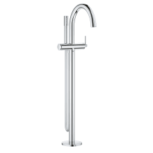 Atrio Floor Mounted Tub Filler with Built-In Diverter - Includes Hand Shower